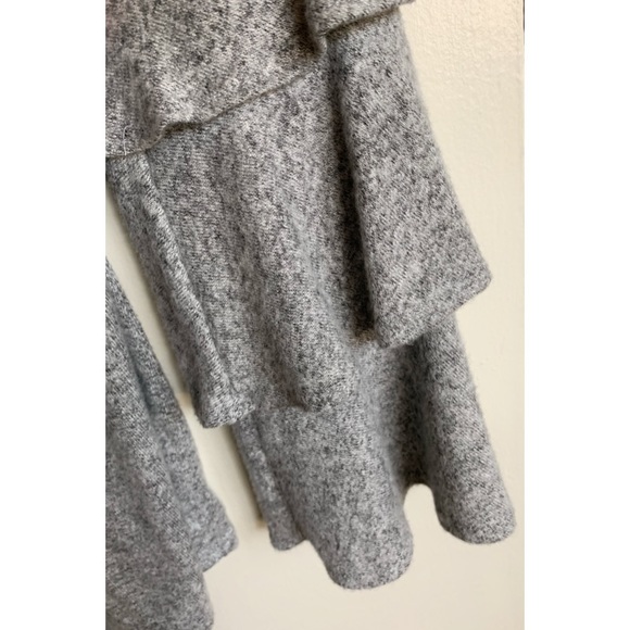 AQUA | Gray Soft Layered Bell Long Sleeve Top - Picture 3 of 5